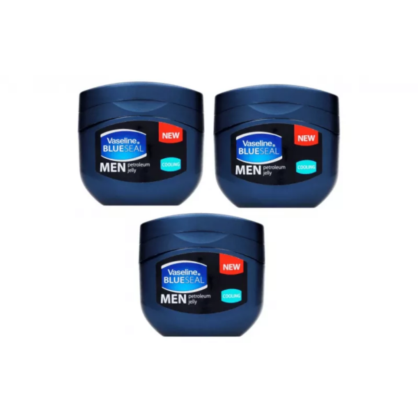 Vaseline Petroleum Jelly Men Cooling 240ml, Cooling Sensation, Intense Moisture 68911602 (Pack of 3)