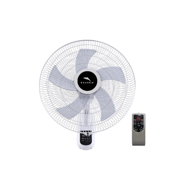 Dolphin Wall Fan - 18-Inch, Five Blades, Indoor Use, With Remote Control, Me-1805Wp-R.