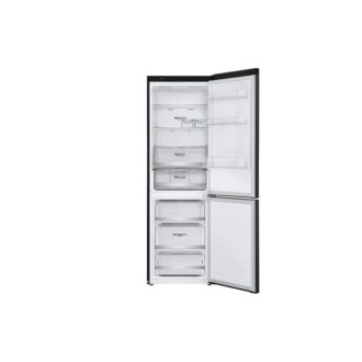 Lg Refrigerator 374L Bottom Freezer With Inverter Linear Compressor Matte Black Gcb459Nqdz