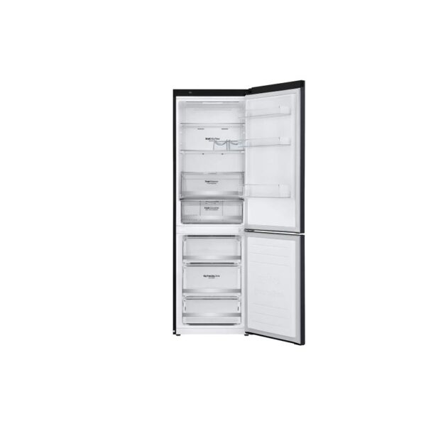 Lg Refrigerator 374L Bottom Freezer With Inverter Linear Compressor Matte Black Gcb459Nqdz