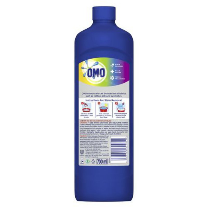 Omo Multipurpose Bleach Color Safe 700Ml Removes Tough Stains And Kills 99.9% Of Germs 68689536 (Pack Of 3)