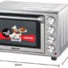 Nikai Oven Electric 52L With Rosting Function 4 Knobs Control 1800W NT5201RCAX1 120 Mins Timer Stainless Steel Heating Elements Inner Light Convection Fan Double Glass Panel