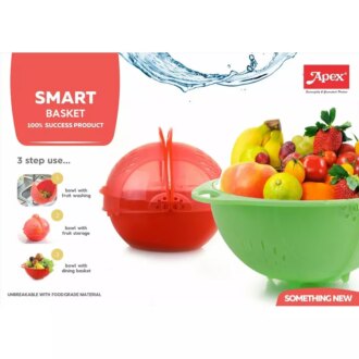 Apex Smart Basket Colander Plastic Unbreakable Multifunctional Bowl