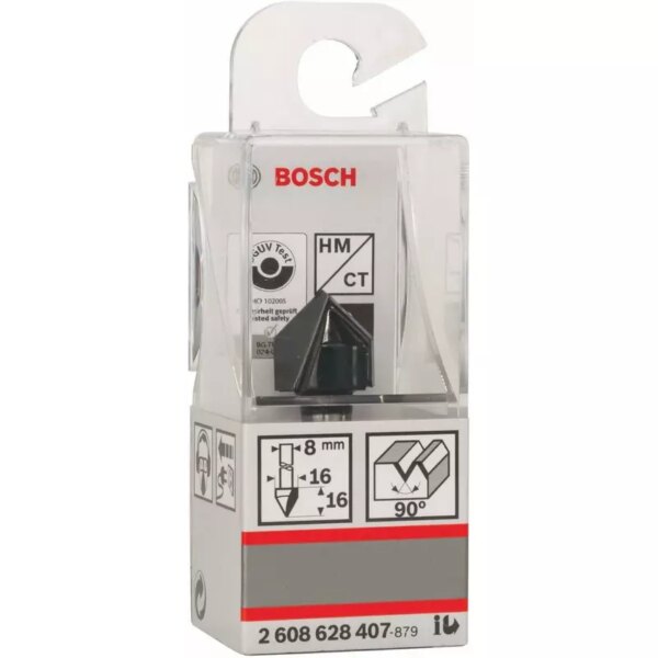 Bosch V-Grovee Bit 8Mm, 16 X 16 X 45Mm 2608628407