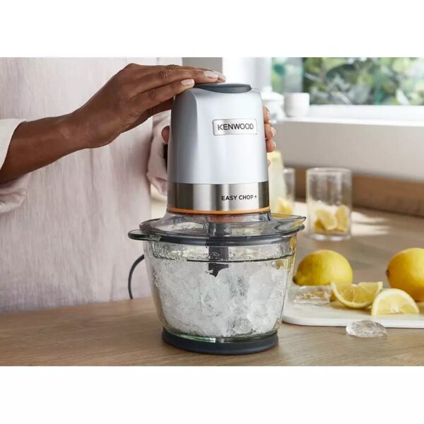 Kenwood Chopper 600Ml Steel Bowl 500W Chp62.700Si Dripper Pro, Quad Blade, Storage Lid, Dual Speed, Spatula, Ice Crush Function
