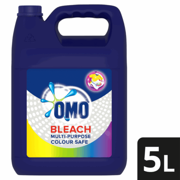 Omo Multipurpose Bleach Color Safe 5L Removes Tough Stains And Kills 99.9% Of Germs 69650014 (Pack Of 3)