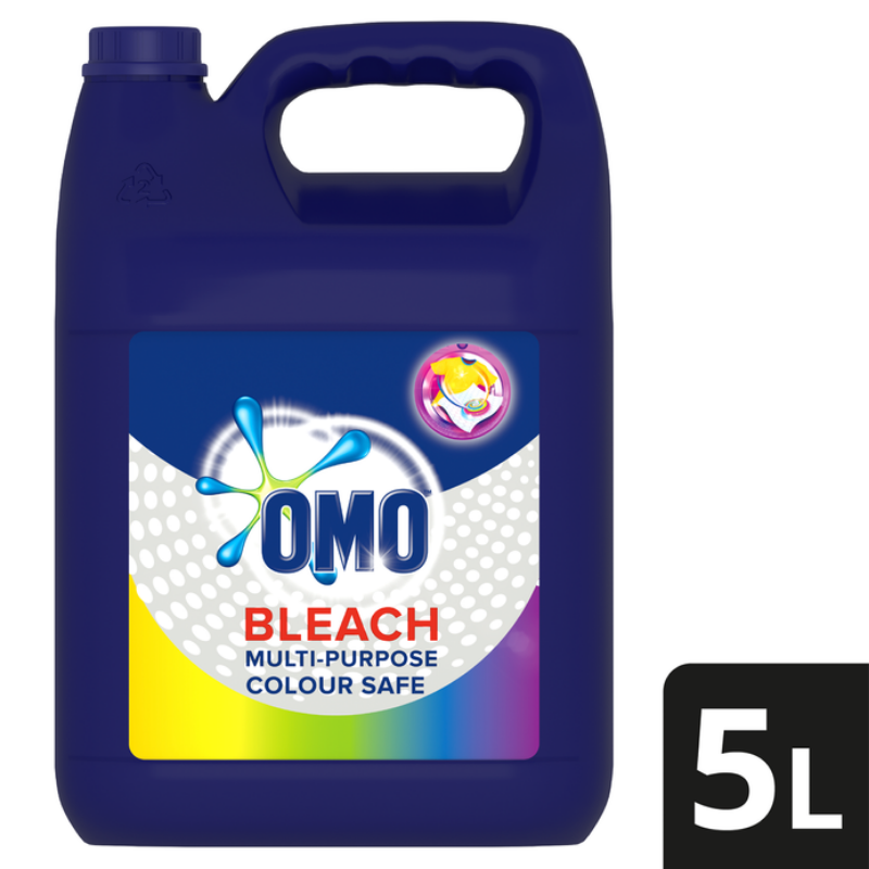 Omo Multipurpose Bleach Color Safe 5L Removes Tough Stains And Kills 99.9% Of Germs 69650014 (Pack Of 3)