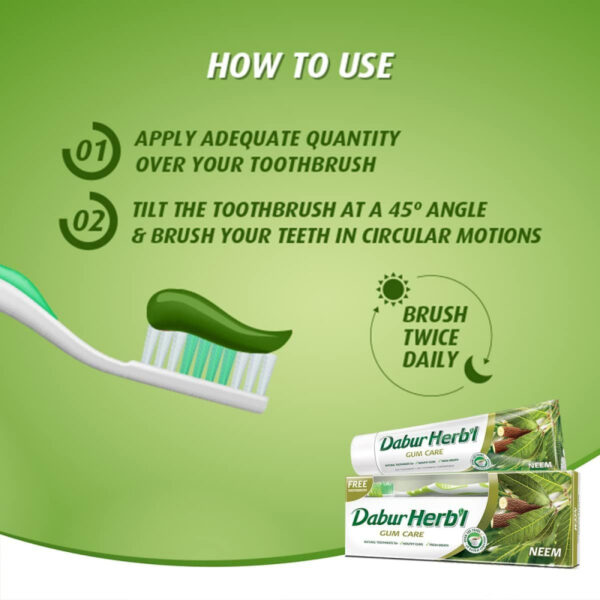Dabur Herbal Toothpaste 150G No Brush Neem (Pack Of 6)