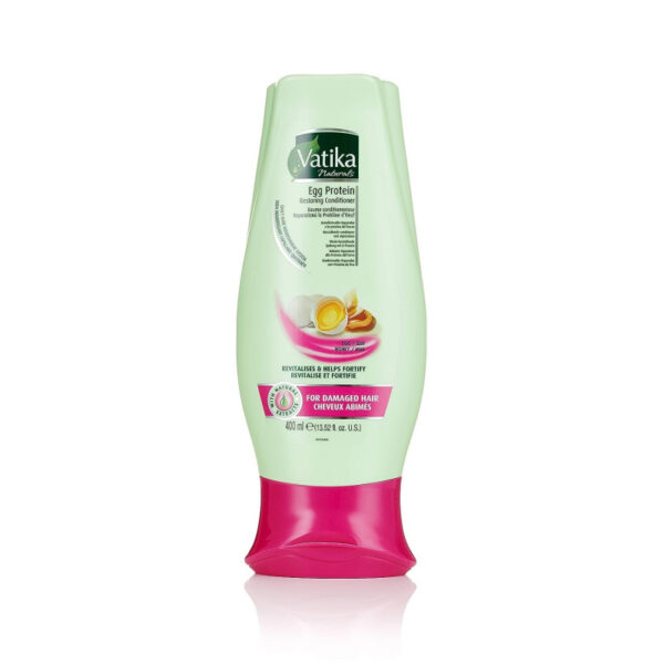 Vatika Conditioner Repair &Amp; Restore, Enriched With Egg &Amp; Honey, Nourishes Hair Roots, For Damaged Hair &Amp; Split-Ends, 400Ml (Pack Of 3)