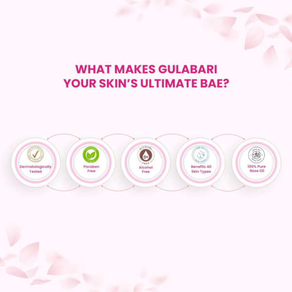 Dabur Gulabari Rose Water With No Paraben, Cleanses, Hydrates &Amp; Moisturises Skin, Balances &Amp; Restores Skin'S Ph Levels, For All Skin Types 250Ml (Pack Of 6)