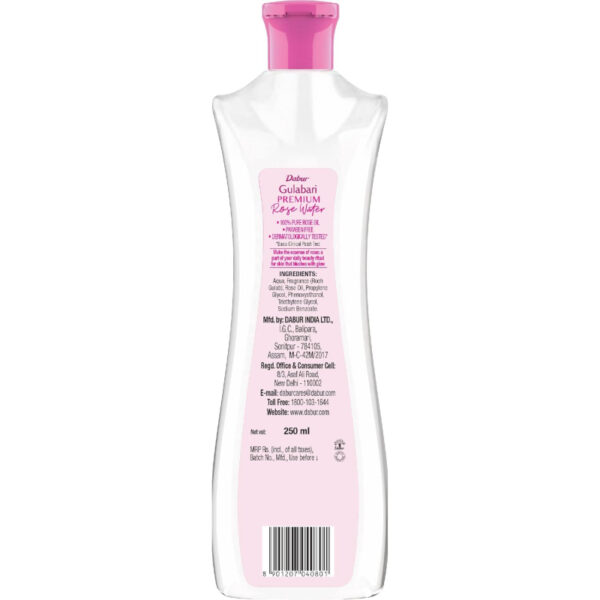 Dabur Gulabari Rose Water With No Paraben, Cleanses, Hydrates &Amp; Moisturises Skin, Balances &Amp; Restores Skin'S Ph Levels, For All Skin Types 250Ml (Pack Of 6)