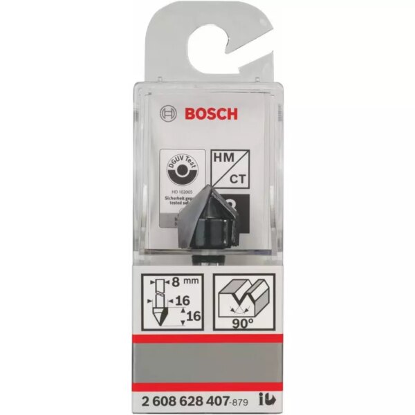 Bosch V-Grovee Bit 8Mm, 16 X 16 X 45Mm 2608628407