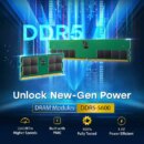 Transcend Laptop Memory Module - 8GB RAM DDR5 5600, SO-DIMM, 1Rx16 Configuration, 1Gx16, CL46, 1.1V, JM5600ASG-8G.