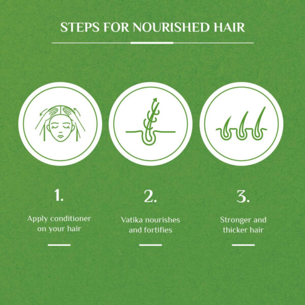 Vatika Conditioner Hair Fall Control, Natural Moisturizing Hair Conditioner for Women, All Hair Types, Scalp Hydrating Moisturizer, 200ml Wild Cactus (Pack of 3)