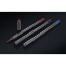 Pentonic Ballpen Assorted Dispenser, Low Viscosity Ink Allows The Rolling Ball to Glide Across All Kinds of Paper Surfaces Without Smearing, Sleek Charcoal Gray Finish 50pcs PBPA50S