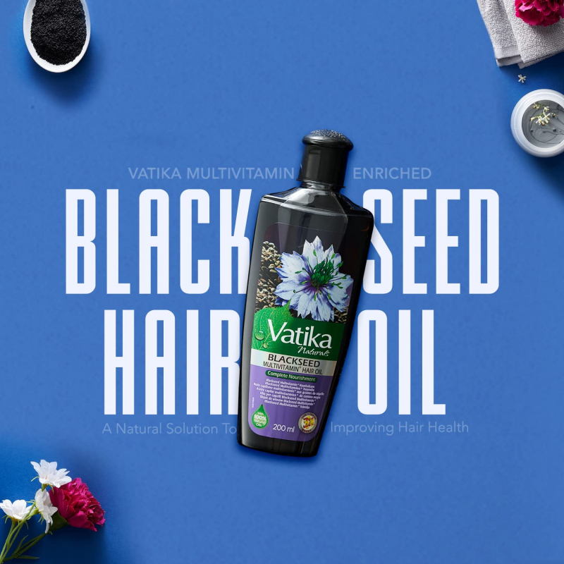 Vatika Herbal Black Seed Enriched Hair Oil For Complete Hair Care 200Ml (Pack Of 6)