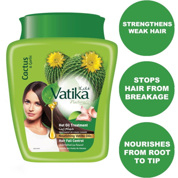 Vatika Hot Oil Treatment Hair Fall Control, Hammam Zaith With Cactus, For Breaking, Falling &Amp; Weak Hair, 1Kg (Pack Of 3)