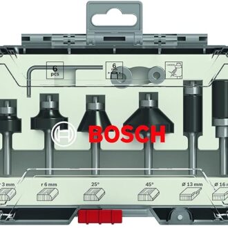 Bosch Router Bits Edging Set 8Mm 6 Pcs 2607017468