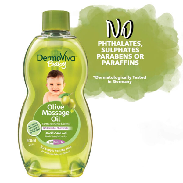Dabur Dermoviva Baby Olive Massage Oil 200Ml (Pack Of 6)