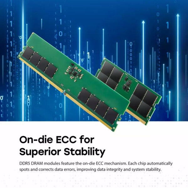 Transcend Laptop Memory Module - 8Gb Ram Ddr5 5600, So-Dimm, 1Rx16 Configuration, 1Gx16, Cl46, 1.1V, Jm5600Asg-8G.