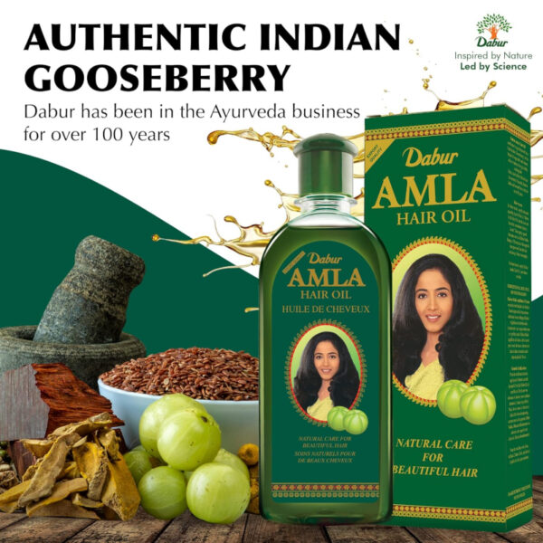 Dabur Amla Hair Oil For Healthy Hair And Moisturized Scalp, Indian Hair Oil For Men And Women 300Ml (Pack Of 6)
