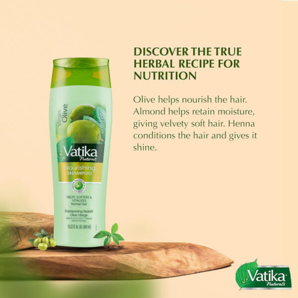 Vatika Shampoo Nourish And Protect, Rejuvenate Hair, Strengthening &Amp; Moisturizing Hair Cleanser For Curly Hair, Damaged Hair, All Hair Types 400Ml With Free Conditioner 200Ml