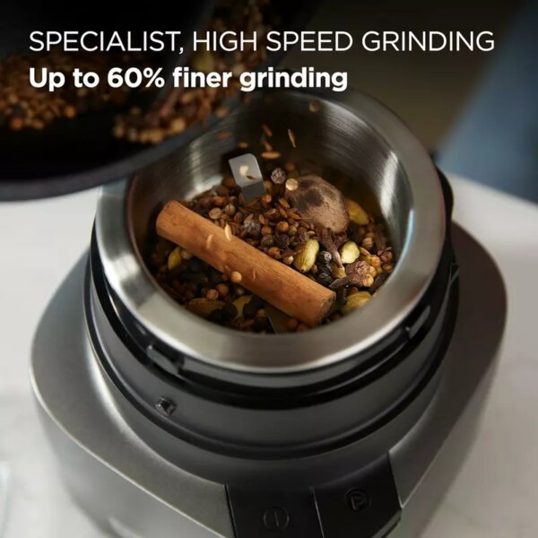 Kenwood Chopper And Grinder 2 In 1 500Ml Plastic Bowl 800W Chp80.000Si Powerful Metal Grinder And Electric Chopper With Eversharp Quadblades, Dripper Pro, Spatula For Wet Chopping &Amp; Dry Grinding