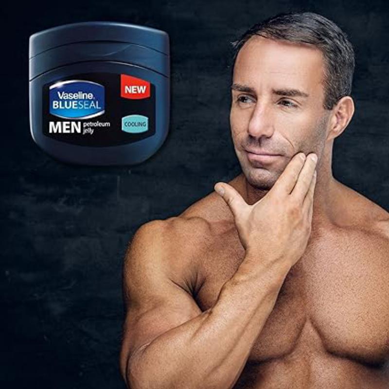 Vaseline Men Petroleum Jelly Cooling 45Ml Cooling Sensation, Help To Lock In Moisture 68907679 (Pack Of 3)