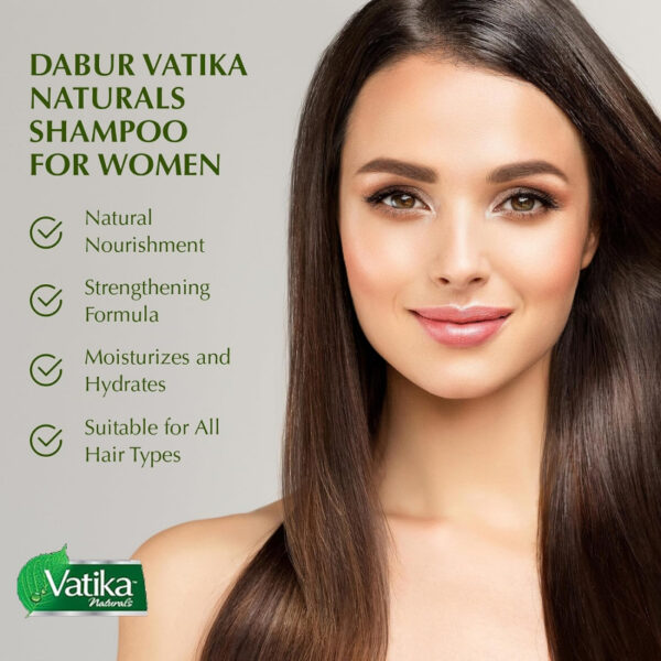 Vatika Shampoo Nourish And Protect, Rejuvenate Hair, Strengthening &Amp; Moisturizing Hair Cleanser For Curly Hair, Damaged Hair, All Hair Types 400Ml With Free Conditioner 200Ml