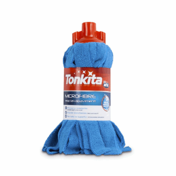 Tonkita Microfiber Antibacterial Mop, Mop With Ultra-Cleaning And Absorbent Microfibers, Suitable For All Types Of Floors Tk020 Set Of 2