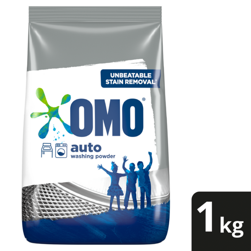 Omo Auto Washing Machine Detergent Powder 1Kg Specifically Formulated To Give You Unbeatable Stain Removal 68736735 (Pack Of 3)