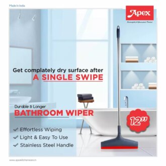 Apex Bathroom Wiper 12 inch Stainless Steel Handle