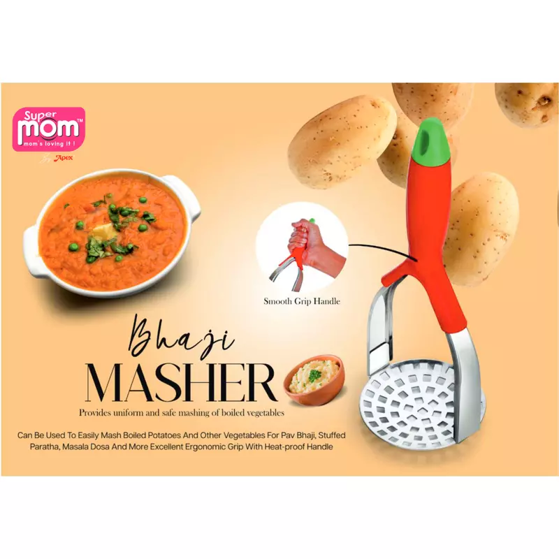 Supermom Bhaji Masher Plastic Handle With Stainless Steel Masher 572648