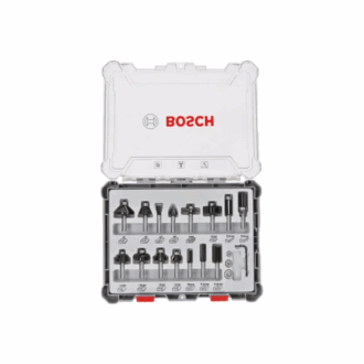 Bosch Mixed Router Bits Set 6Mm 15 Pcs 2607017471
