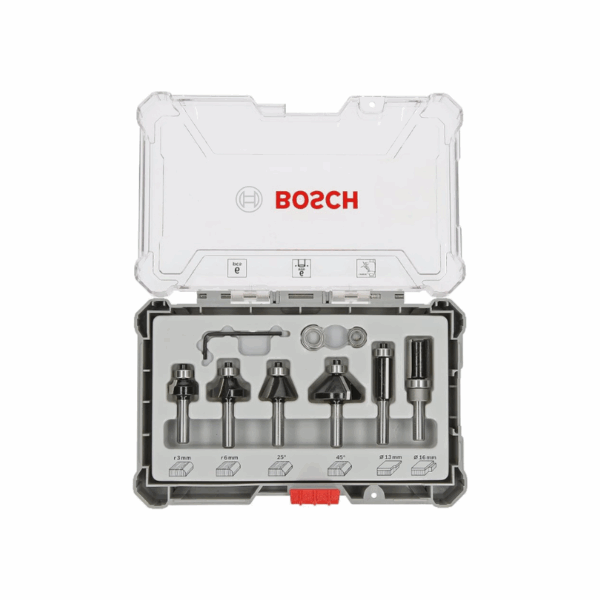 Bosch Router Bits Edging Set 8Mm 6 Pcs 2607017468