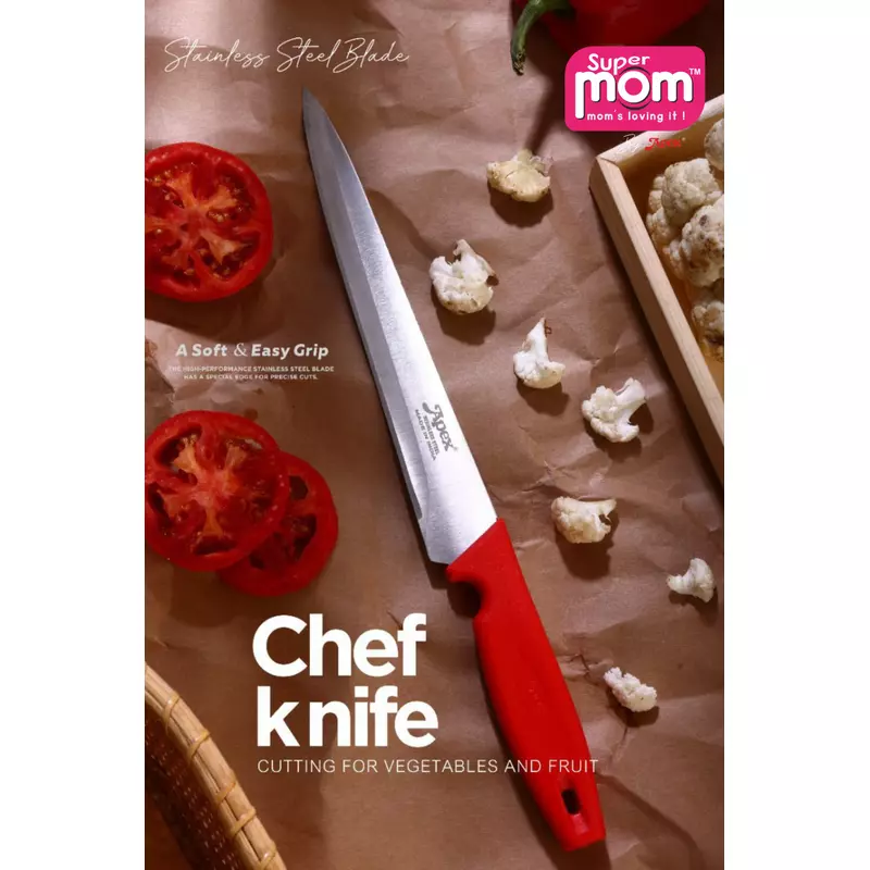 Supermom Chef Knife 13 Inch Plastic Handle With Stainless Steel Blade 573249