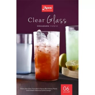 Apex Clear Glass Plastic Heavy Unbreakable Material 450049