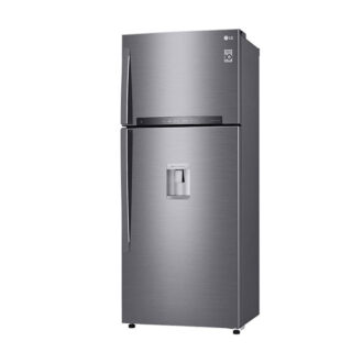 Lg Refrigerator 509L Double Door With Water Dispenser, Hygienefresh, Linear &Amp; Doorcooling Technology, Thinq Silver Gn-F702Hlhu