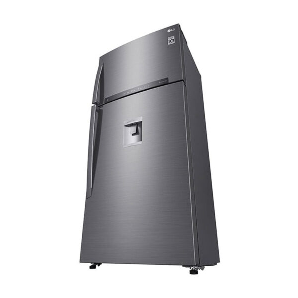 Lg Refrigerator 509L Double Door With Water Dispenser, Hygienefresh, Linear &Amp; Doorcooling Technology, Thinq Silver Gn-F702Hlhu