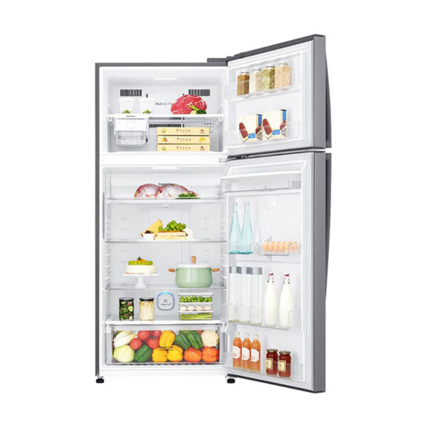 Lg Refrigerator 509L Double Door With Water Dispenser, Hygienefresh, Linear &Amp; Doorcooling Technology, Thinq Silver Gn-F702Hlhu