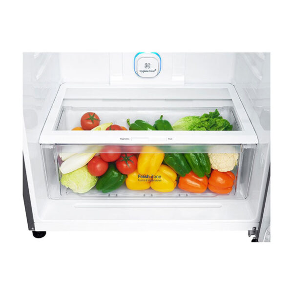 Lg Refrigerator 509L Double Door With Water Dispenser, Hygienefresh, Linear &Amp; Doorcooling Technology, Thinq Silver Gn-F702Hlhu