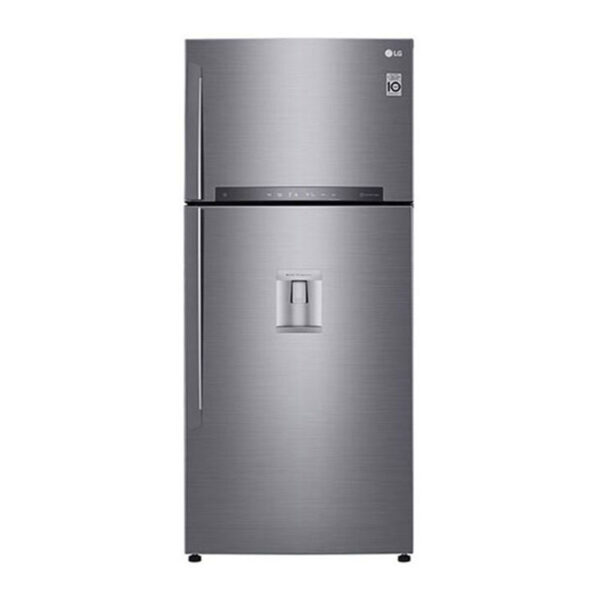 Lg Refrigerator 509L Double Door With Water Dispenser, Hygienefresh, Linear &Amp; Doorcooling Technology, Thinq Silver Gn-F702Hlhu
