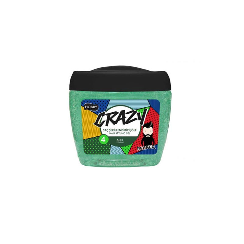 Hobby Hair Gel Crazy Styling Gel Strong 700Ml, Aqua Gel For Men &Amp; Women, Professional Hairdressing, Fruity Scent, Alcohol Free (Pack Of 6)