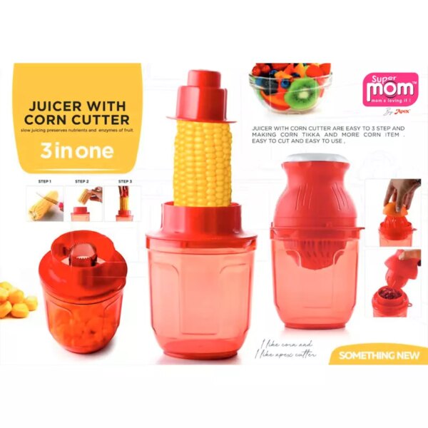 Supermom Juicer With Corn Cutter 800Ml Plastic Material 571023