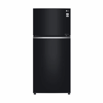 Lg Refrigerator 506L Double Door, Top Freezer With Inverter Linear Compressor, Door Cooling+™, Hygiene Fresh+™ Black Glass Gc-C702Sggu