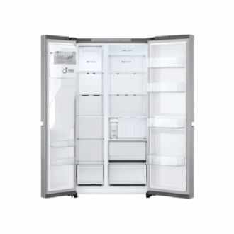 Lg Refrigerator 641L Side By Side Door With Linear Cooling, Smart Inverter Compressor, Thinq, Prime Silver Gc-L257Klkw