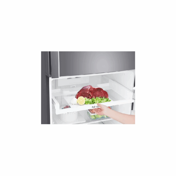Lg Refrigerator 438L Double Door Top Freezer Linear Cooling, Door Cooling, Fresh 0 Zone, Smart Inverter Linear Compressor, Hygiene Fresh, Smart Thinq, Platinum Silver Gl-T652Hlcm
