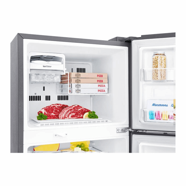 Lg Refrigerator 234L Double Door, Top Freezer With Inverter Linear Compressor, Multi Air Flow Silver Gc-252Slbb