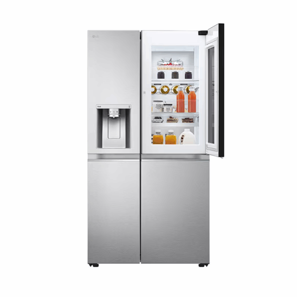 Lg Refrigerator 635L Mirror Instaview Door In Door, Side By Side Door With Smart Inverter Compressor, Uvnano™, Steel Gc-X267Msew
