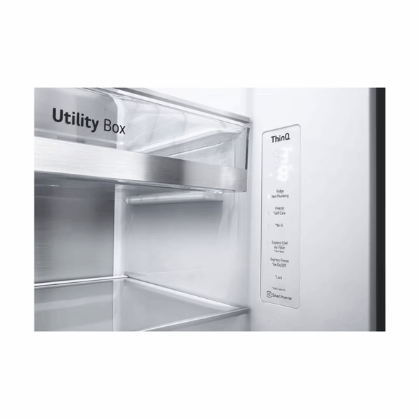 Lg Refrigerator 635L Mirror Instaview Door In Door, Side By Side Door With Smart Inverter Compressor, Uvnano™, Steel Gc-X267Msew